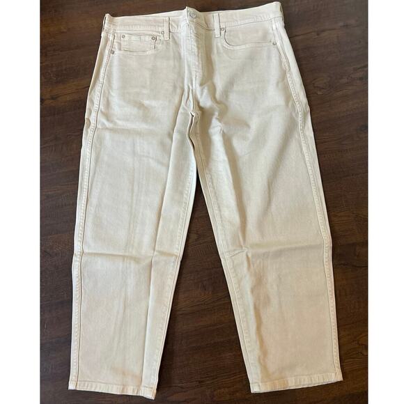 AYR The Beat Drop Barrel Leg Jeans in Straw Hat Size 34 - Picture 2 of 8